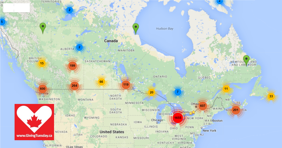 GivingTuesdayCa's tweet photo. Is your organization on the #GivingTuesdayCa interactive map? Make sure you create and update your profile. https://t.co/dEw6iUTDxT https://t.co/pFMDINqjUG