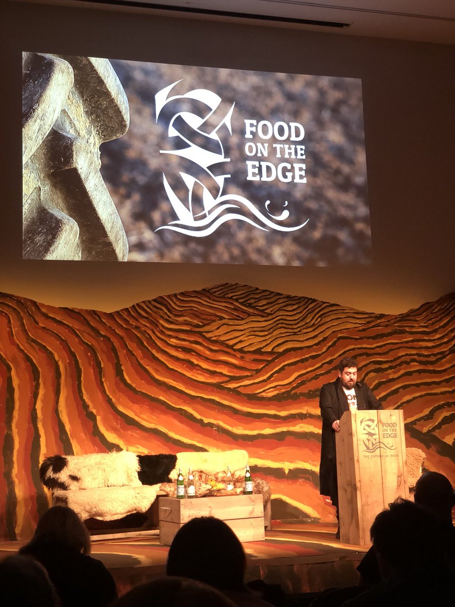 SarahScaparone's tweet photo. What a day at @FoodOnTheEdge Amazing chef’s talks from all around the world #fote2018 @mistereatgalway #whiterabbitmoscow  #alexandresilva #ducanwelgemoed https://t.co/M1YHvm45BN