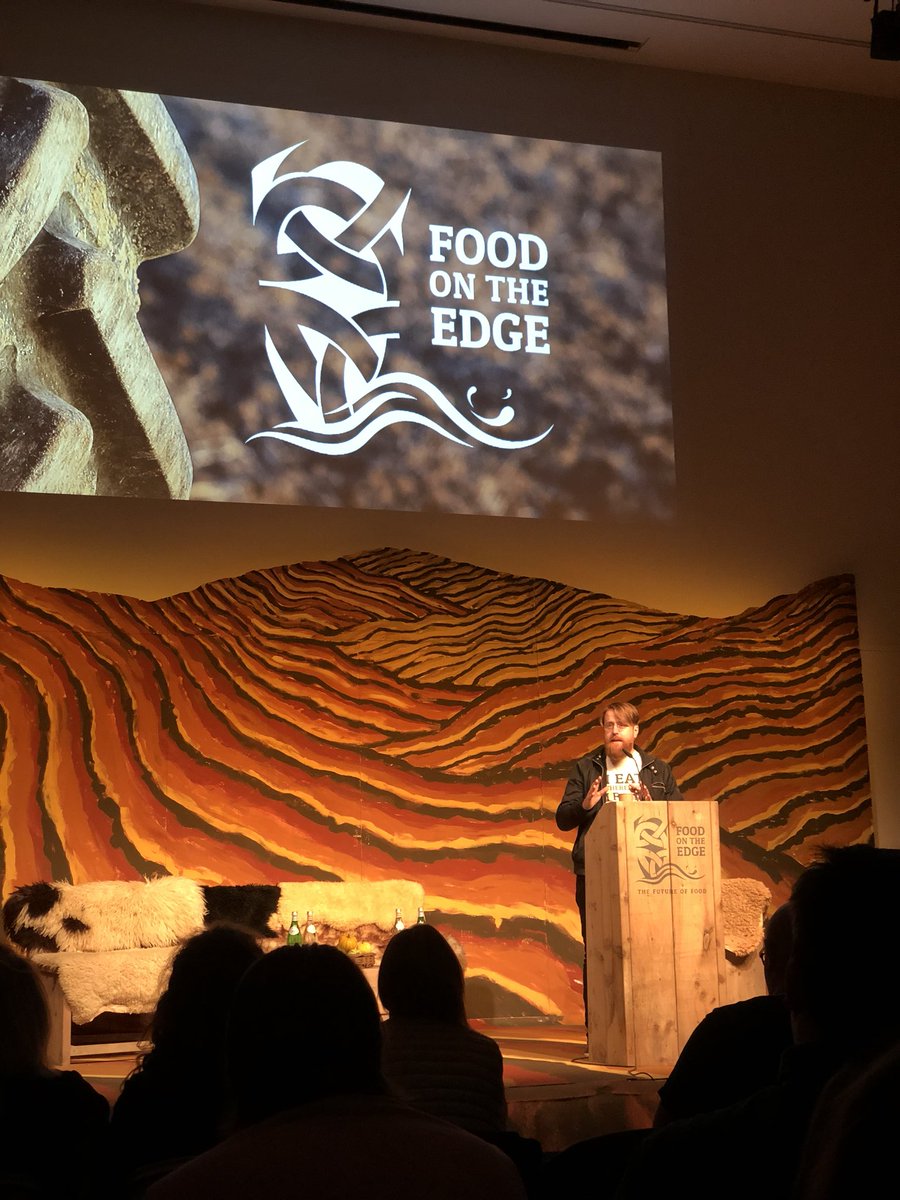 SarahScaparone's tweet photo. What a day at @FoodOnTheEdge Amazing chef’s talks from all around the world #fote2018 @mistereatgalway #whiterabbitmoscow  #alexandresilva #ducanwelgemoed https://t.co/M1YHvm45BN
