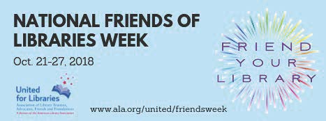 ala_united's tweet image. Happy National Friends of Libraries Week! Submit your library or Friend&apos;s group&apos;s events at surveymonkey.com/r/KTNZCWW #nfolweek18