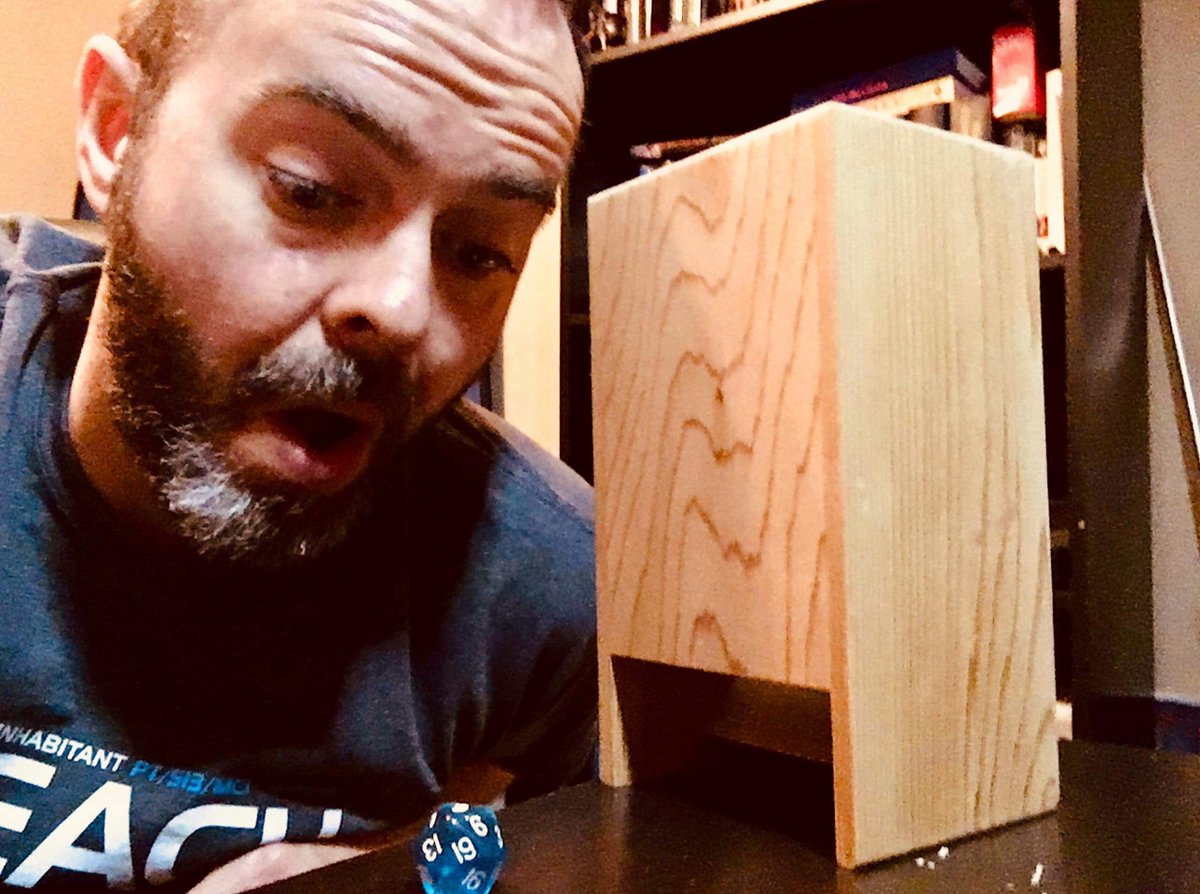 WebDMshow's tweet image. Holy fudge, we're almost to 10k followers on Twitter! Thank y'all so much!

How about we do a GIANT GIVEAWAY?!

--Handmade Dice Tower (tested by Pru) by @forestandhammer

--Web DM Dice Jail by @TabletopLoot 

--11 Piece FLAME DICE! 

RT &amp;amp; ENTER HERE: gleam.io/ugadm/web-dm-1… #dnd