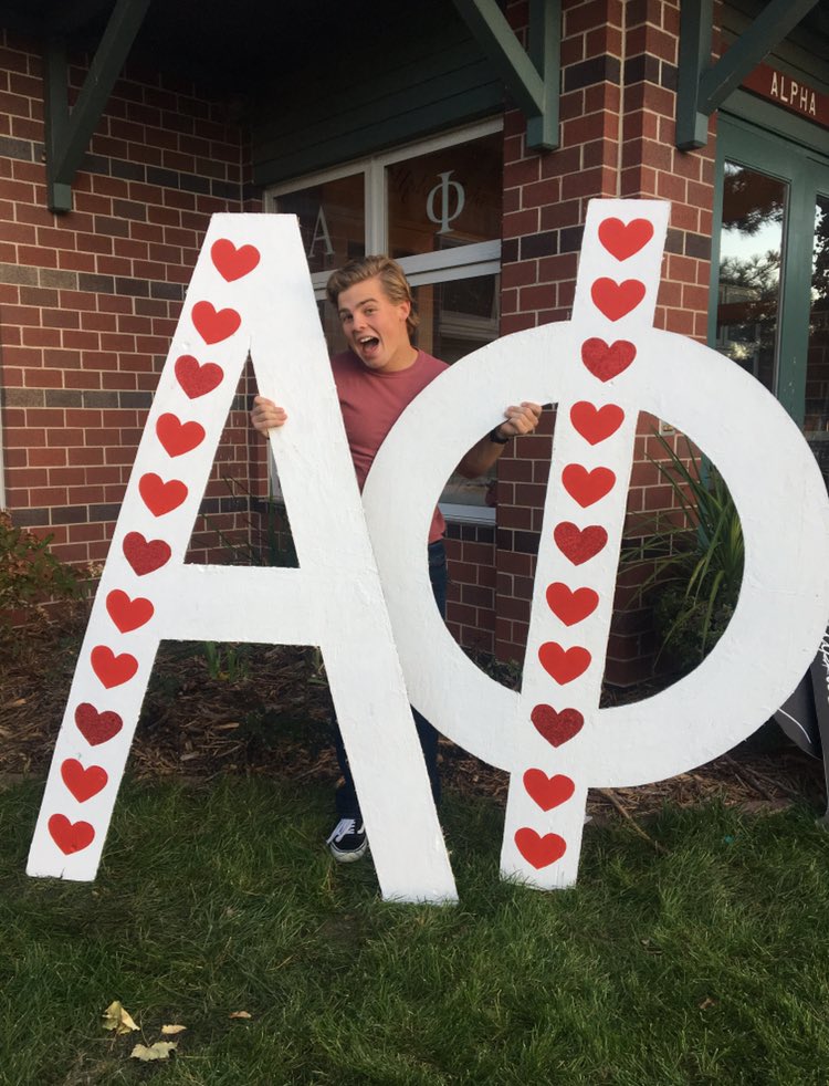 AlphaPhiUNK's tweet photo. Introducing our first contestant, Joe Griffith. Joe is a sophomore representing Delta Tau Delta. Does he have what it takes to steal your heart? #KOH2018 ❤️ https://t.co/RK2NMnEtG5