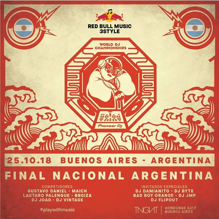 claudinaprensa's tweet photo. #JUEVES 🐂
A la medianoche 🔜 FINAL NACIONAL ARGENTINA 🇦🇷 de 🚨#redbullmusic3style 🚨 en el #ClubdeMelomanos
🔊Vení a vivir esta competencia a Honduras 5317, #Palermo
💿 Invitados: #djdamianito #djbyte @badboyorange #deejayjmp @djFlipout
.
.
.
#playwithmusic #redbull #djs https://t.co/pW929V5htS