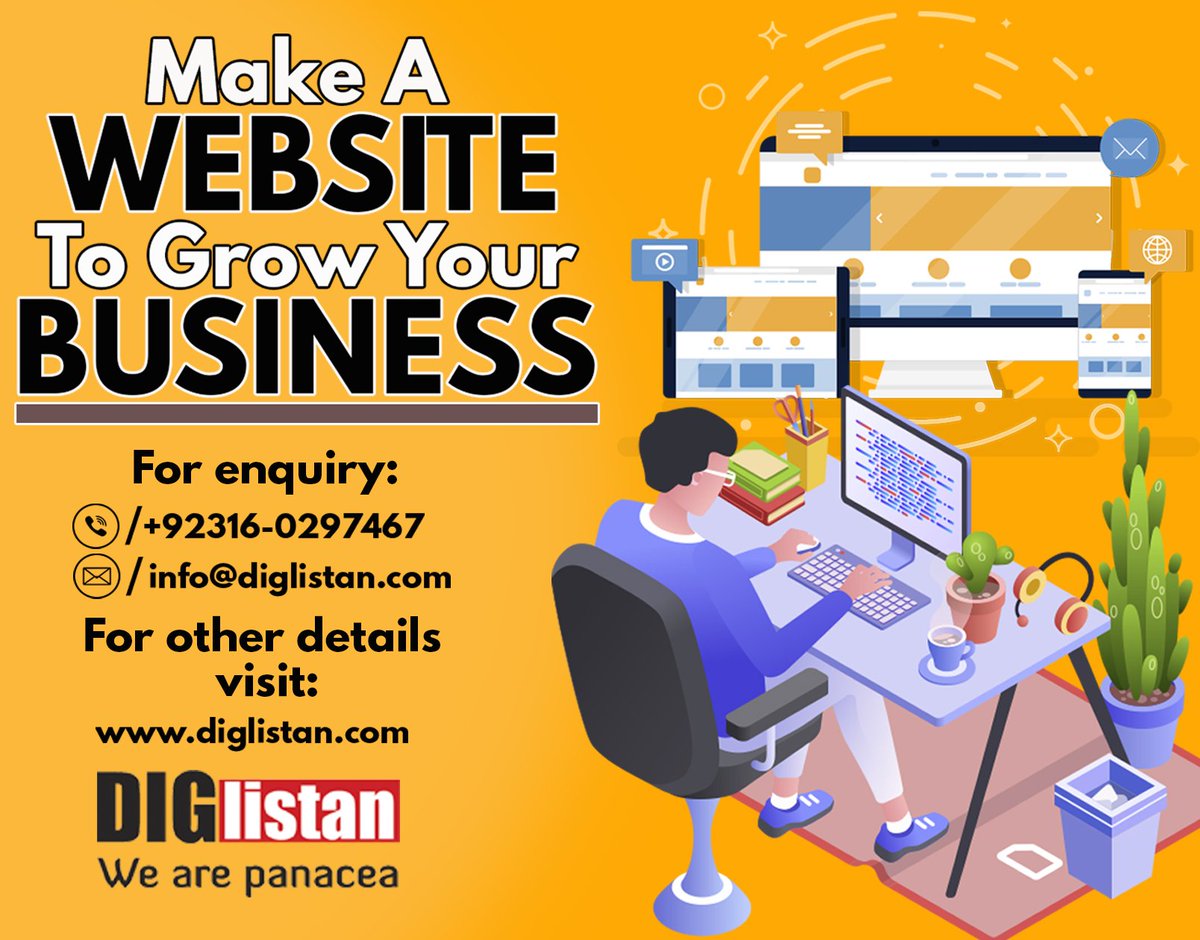 DiglistanPk's tweet photo. Make A #Website To #Grow Your #Business .. 🙂

For #enquiry:
#Call: +92316-0297467
#Email: Info@diglistan.com
For other #details:
https://t.co/4zpd8d9dQg

#WebDevolpment #WebDesigning #Seo #DigitalMarketing #SocialMediaMarketing #ContentMarketing #OutdoorMarketing https://t.co/B7SvrtodmQ