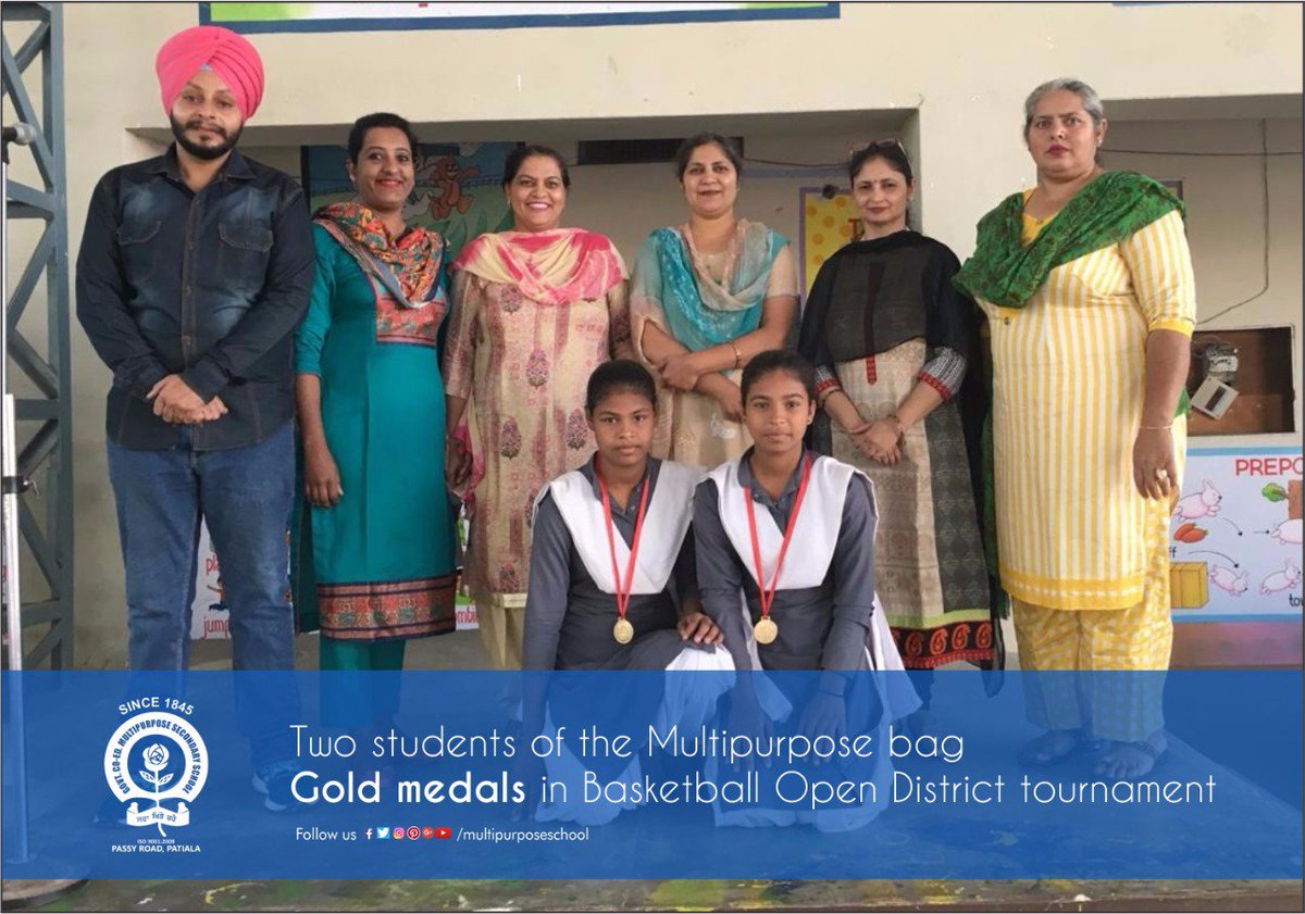 multipurposepta's tweet photo. #Basketball Open #District_tournament held at Polo ground had two students of Govt. Co-Ed Multipurpose Sr. Sec. school Kiran from 9thc and Surabhi of 8th class #winning_gold_medals.
#MultiPurposeSchool
#BestGovtSchool
#Smart_Classes
#Sardar_Tota_Singh
Contact Us:- 01752225239 https://t.co/EoPDVVUvOm