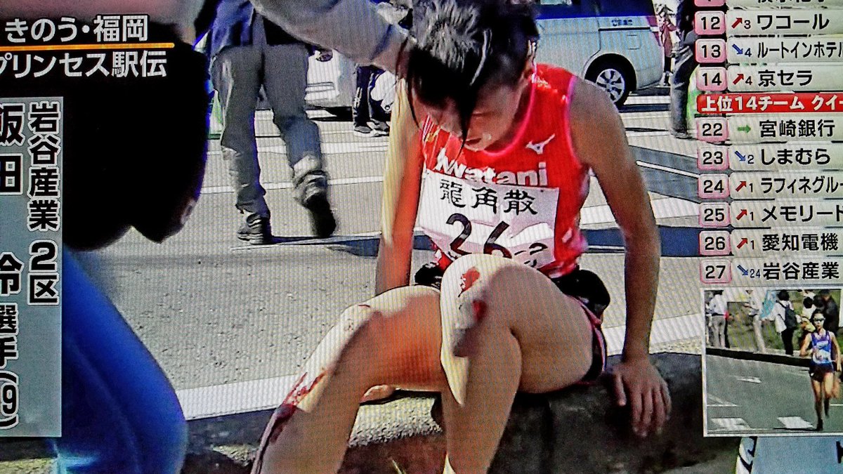 Nobuki 飯田 怜さん 右脛骨骨折 全治3 4ヶ月 廣瀬監督 岩谷産業 途中棄権を2度申し入れたが審判に伝わった時には残り20m地点だった Nobuki 飯田 怜さん 右脛骨骨折 全治3 4ヶ月 廣瀬監督 岩谷産業 途中棄権を2度申し入れたが審判に伝わった時には残り20m地点だった
