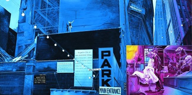 Cdesarts's tweet photo. #Artcontemporain Sur l’écran bleu de #JacquesMonory + d'infos : https://t.co/e0cIrZnTA4 #peinture #FigurationNarrative #deces https://t.co/OHRszaS3No