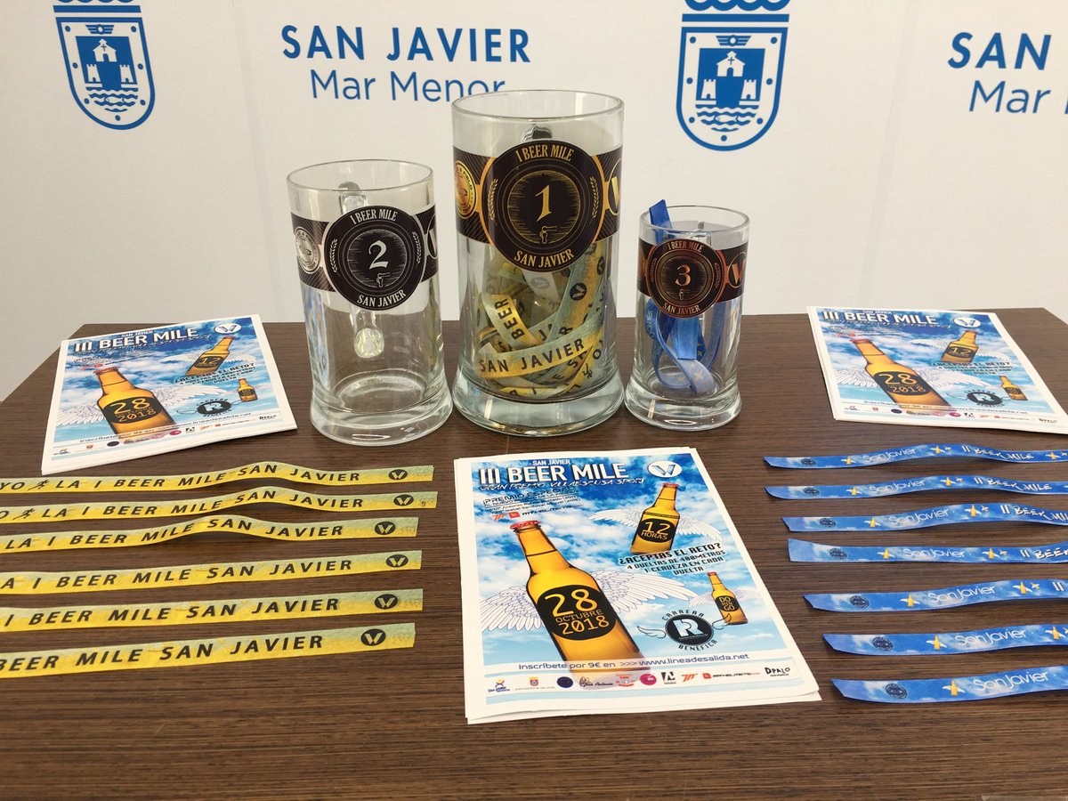 Ayto_SanJavier's tweet photo. La III #BeerMile #SanJavier combina #cerveza  #carrera y #solidaridad a beneficio de @rafapuede_org en una prueba lúdico-deportiva el domingo 28 de octubre en polideportivo municipal con Track And Field Sport Team 
https://t.co/gHk7mSPLEE https://t.co/OM15tbIBal