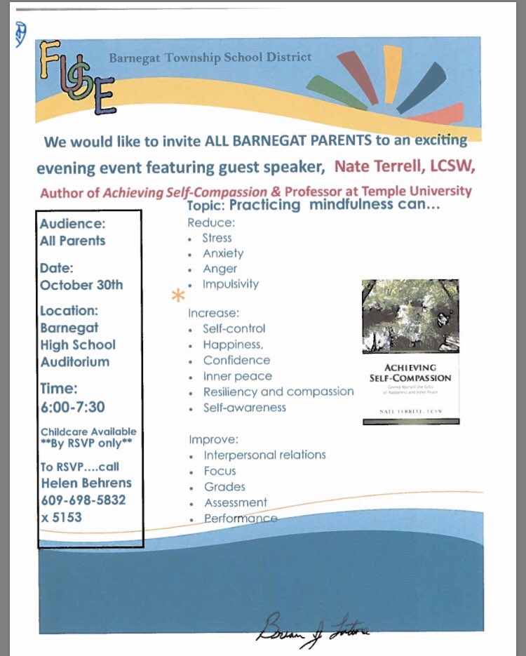 Join us on October 30th for our first FUSE event, open to ALL Barnegat families!!