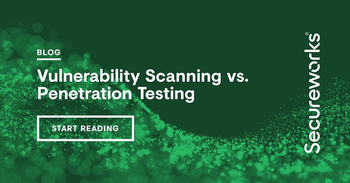 Secureworks's tweet image. Vulnerability scans and penetration tests both serve important and distinctive functions. To optimize the value, our experts broke down the key differences in this side-by-side comparison. dell.to/2RTEltw #pentest #vulnerabilityscan