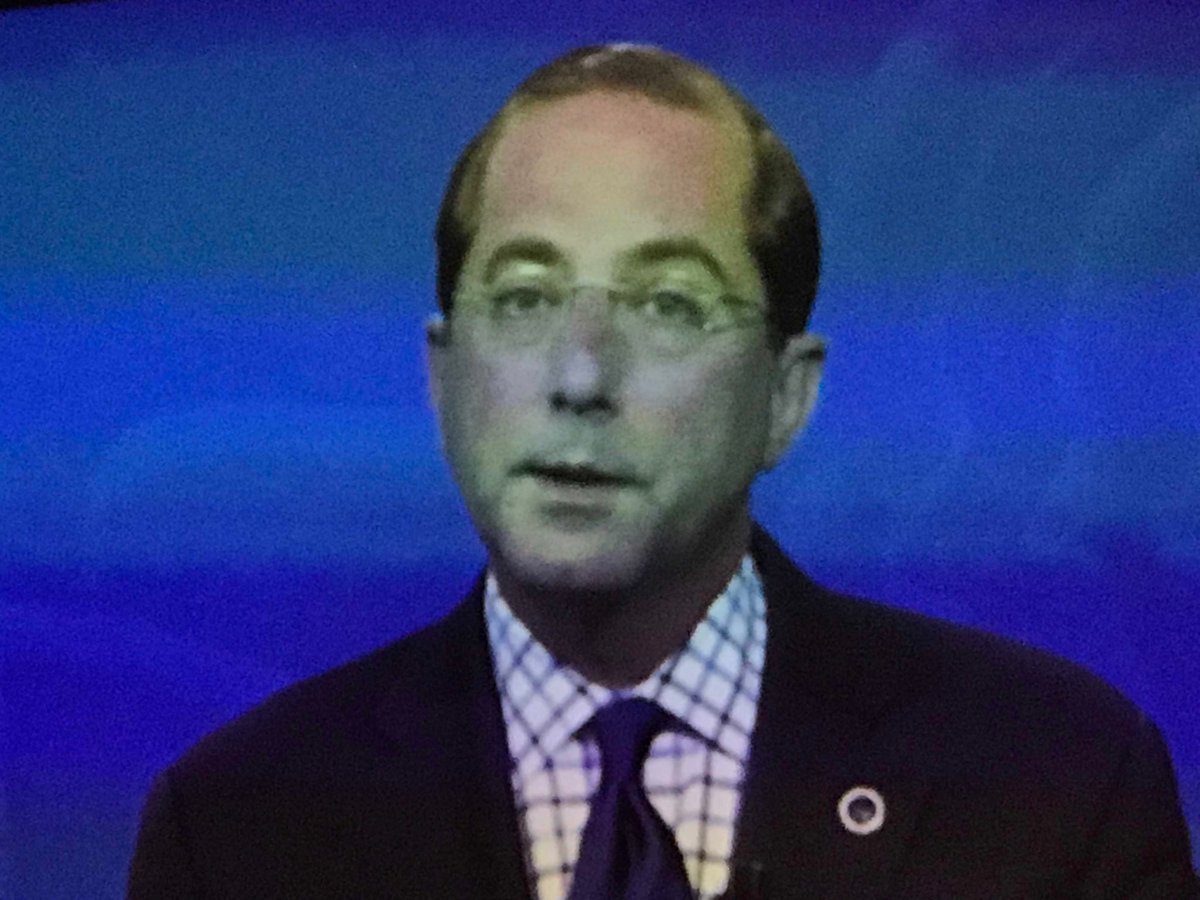 ReidBlackwelder's tweet image. Secretary Amex Azar addressing the HCPLAN #lansummit opening plenary discussing transforming our healthcare system