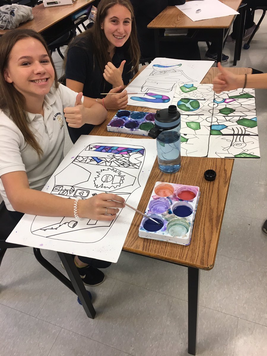Brilliant artists at work in grade 8!  <a href="/stgabrielhcdsb/">St Gabriel</a>