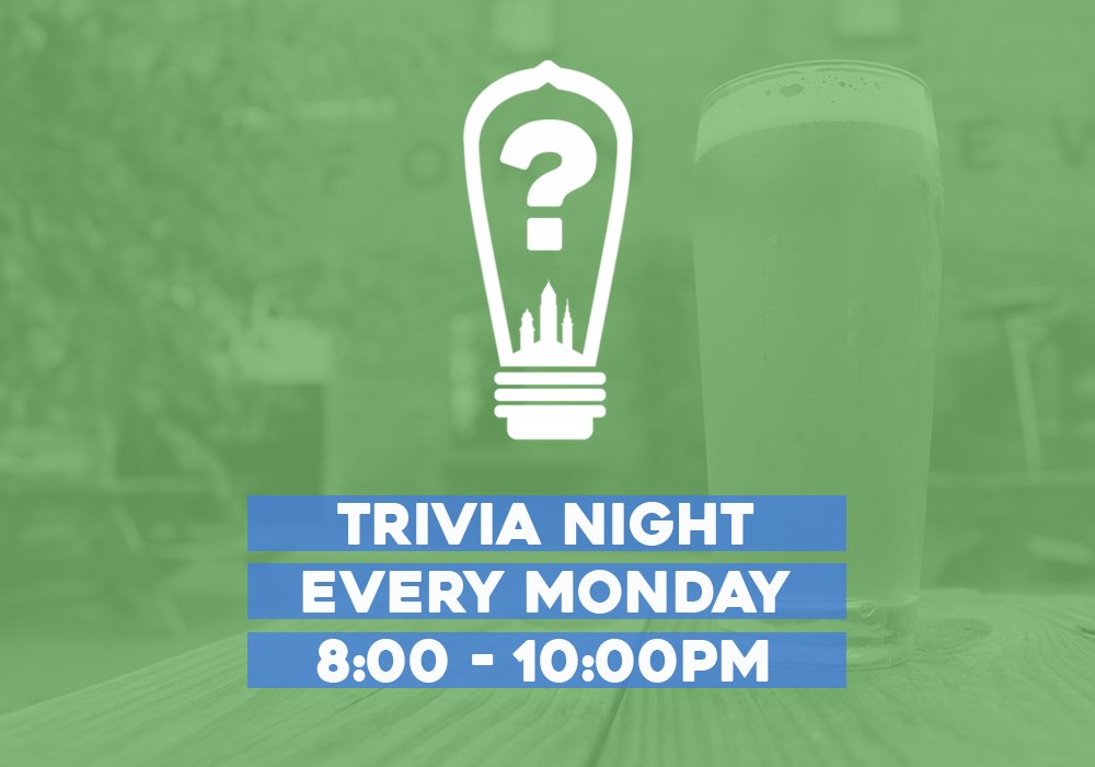 PlatformBeerco's tweet photo. Test out your trivia knowledge every Monday night at 8:00pm in our taproom, hosted by @lastcalltrivia.
#trivia #cletrivia #brewerytrivia https://t.co/sFE1Jooe1f