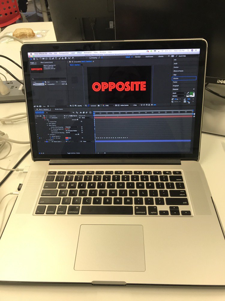 KStateArtDept's tweet photo. Graphic Design Concepts Studio is working on exercises in After Effects to get them ready to make their kinetic typography animations. #KState #artdept #art #studioart #ART300 #graphicdesign #typography #aftereffects #alwayslearningalwaysgrowing #createsomethingneweveryday https://t.co/tvp4Ojqus4