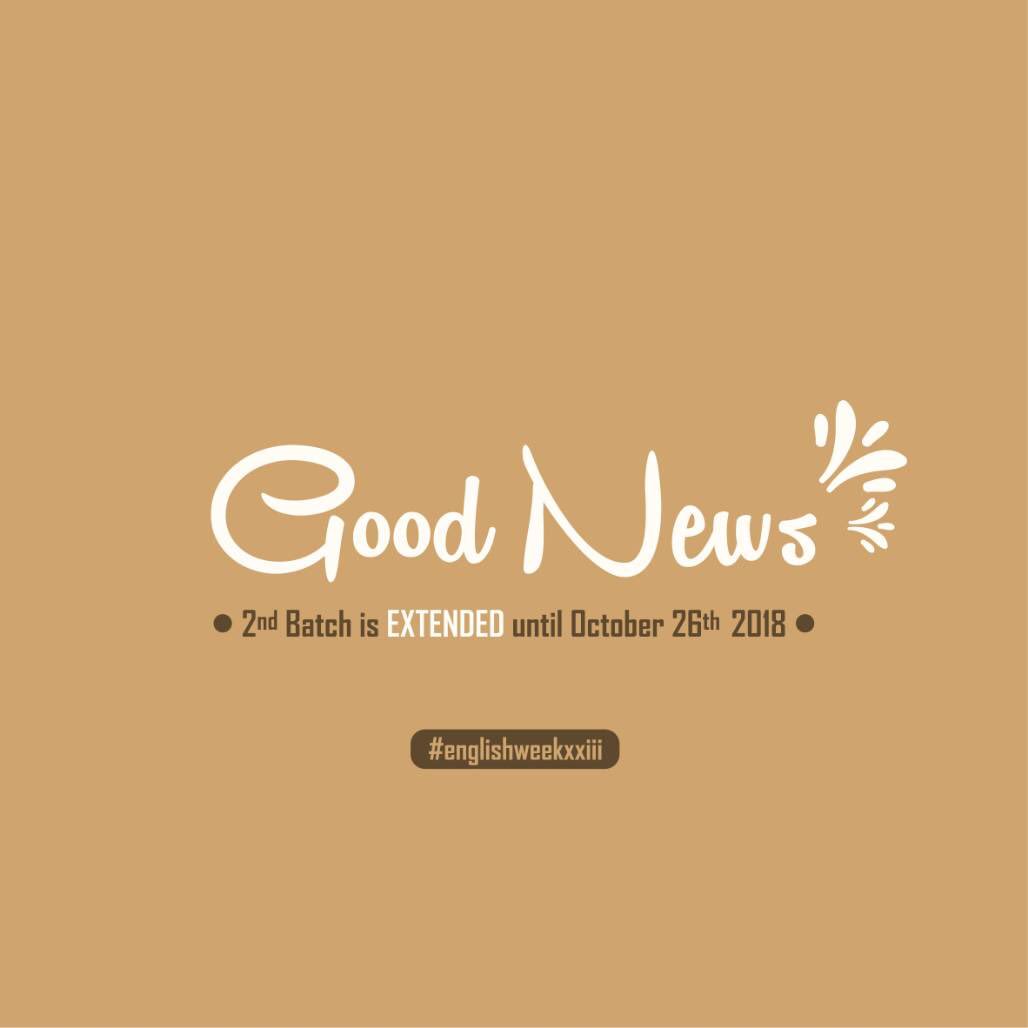 Hello 🙌🏻
Good News 
2nd batch is extended until October 26th 2018 👏