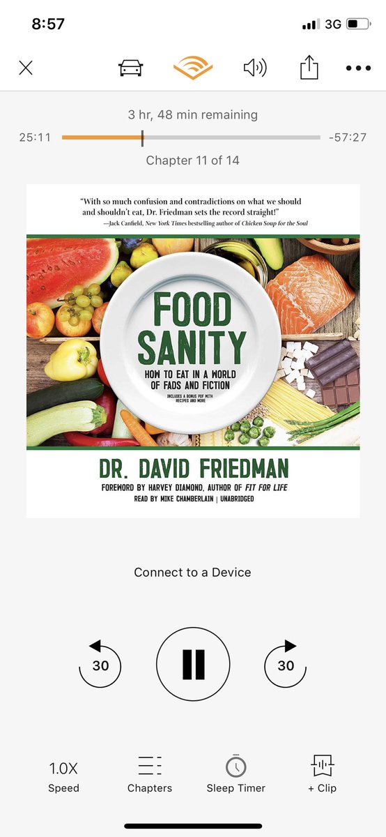 I’m loving the book #foodsanity by @drdavidfriedman. Also, the narrator on Audible isn’t too bad.