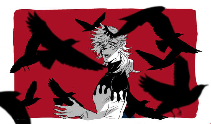 何さんがTwitterに投稿した童磨(鬼滅の刃)のイラスト。