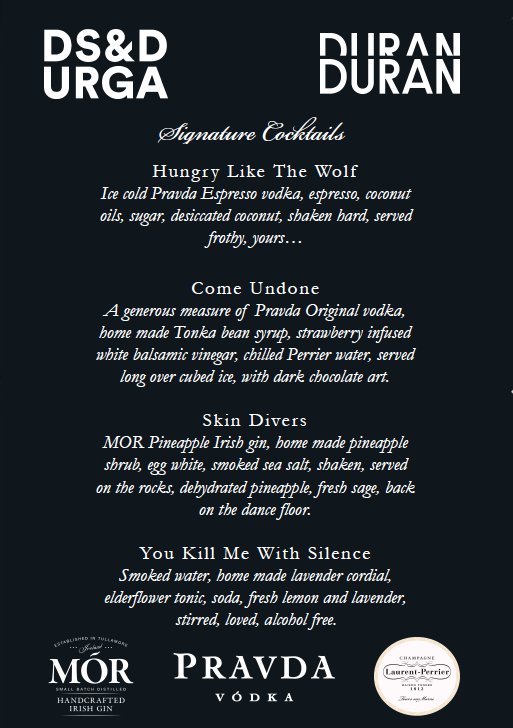 Pravda luxury cocktails enjoyed to celebrate Duran Duran launching their new range of ltd edition perfumes at Liberty #WorldsFinestVodka