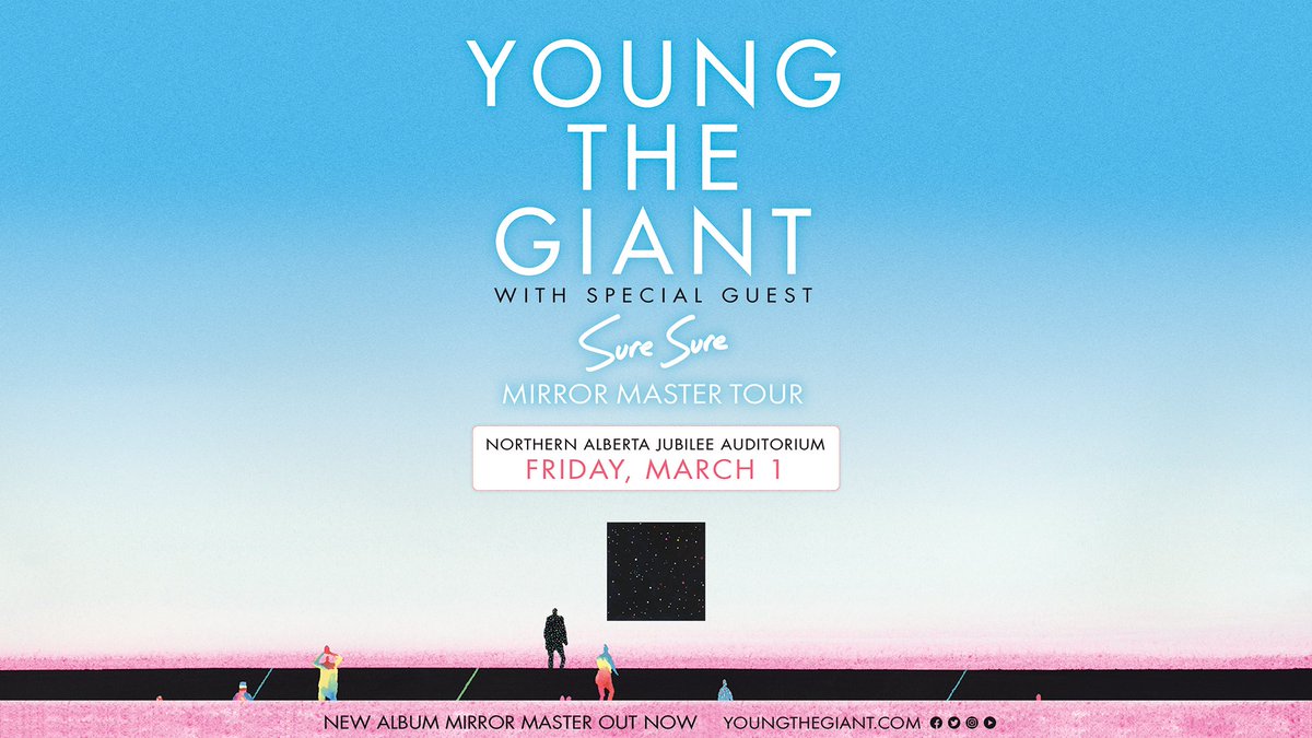 Jubilee_AB's tweet photo. CONCERT ANNOUNCEMENT: @youngthegiant are coming to the Northern Alberta Jubilee Auditorium in Edmonton on March 1, 2019. Tickets are on sale October 26, 2018 through Ticketmaster #yeg #yegconcert #yegmusic https://t.co/hqQUygFOY8