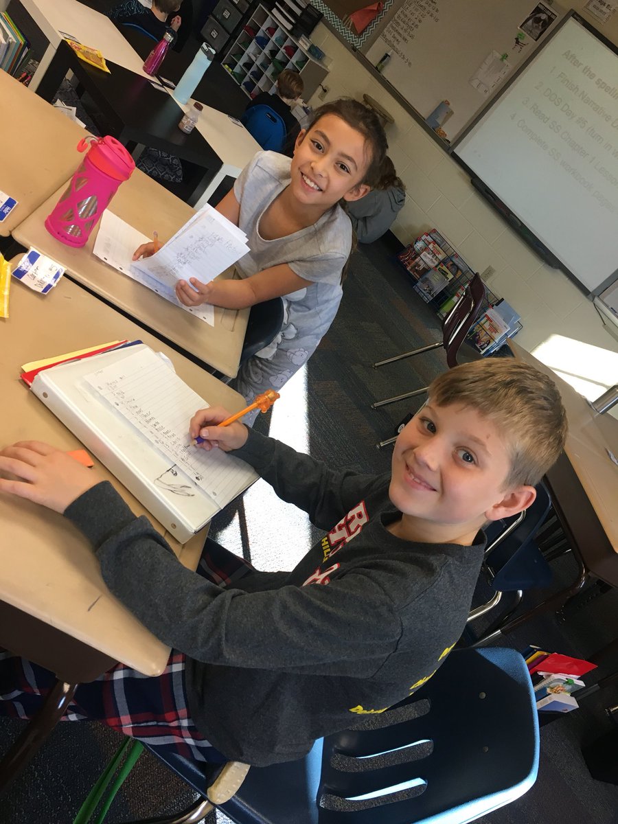 MrsMartinelli6's tweet photo. Cozy PJs make a Monday morning spelling test not so bad! #HappyHillendale #HESSpiritWeek ๐พ https://t.co/NKwlyX7KY6