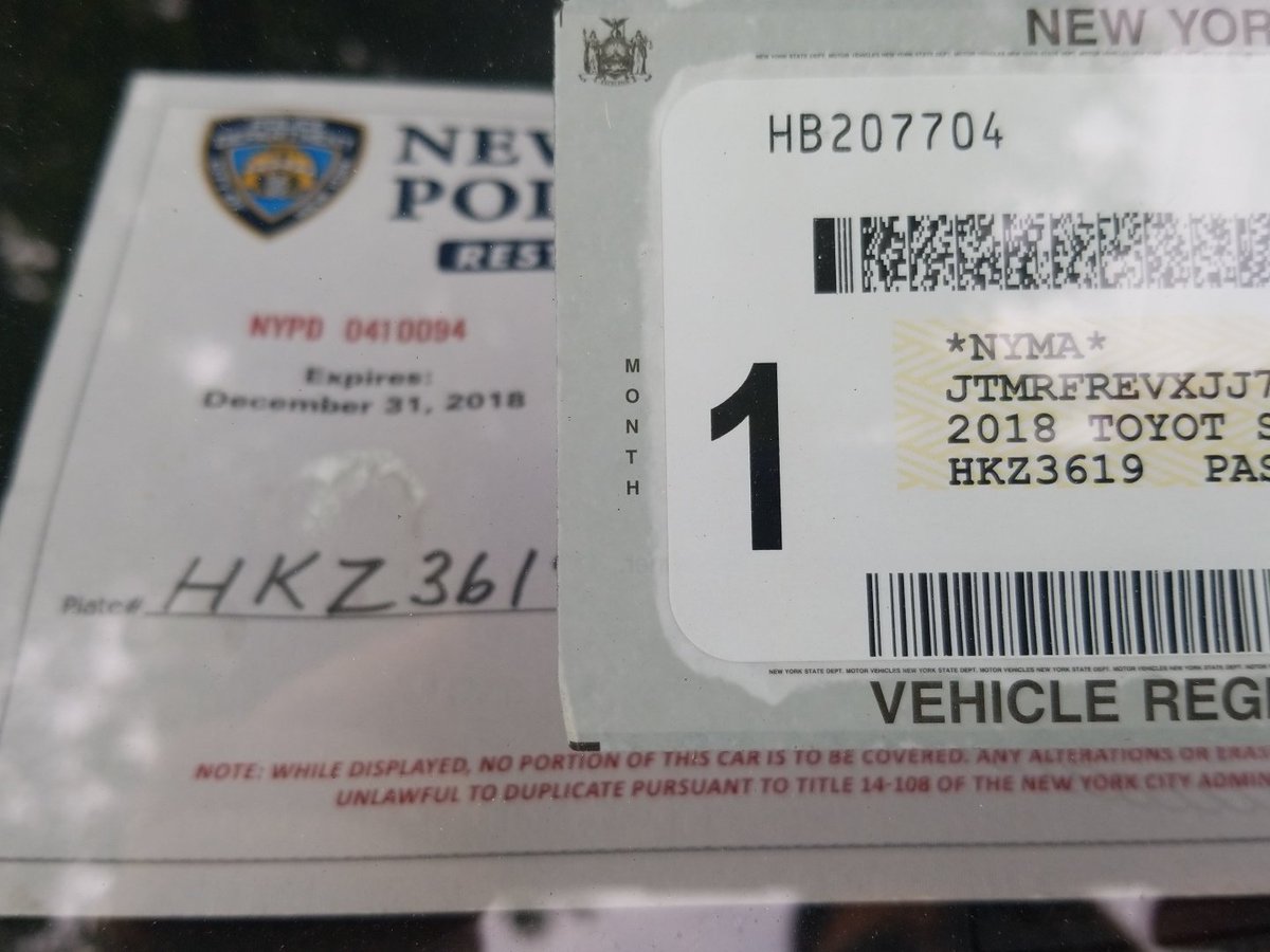 lynn_valenti's tweet photo. @NYPD41Pct please tell this person to stop parking illegally on my block. This is not what the parking plaque is for #higherstandard #stoptakingadvantage
#parklegally https://t.co/oWka84agV3