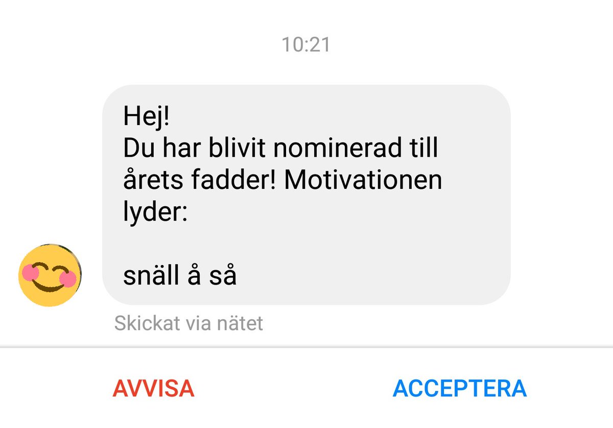 hampan35's tweet photo. Det är en ära! Kan inte annat än vinna med en motivering som denna! https://t.co/thr72XcGRt