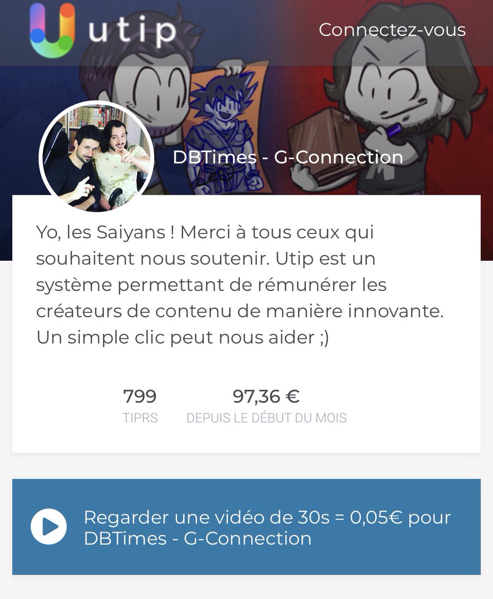 db_times's tweet photo. Les Saiyans, on a besoin de vous ! 
Un petit UTip de 30 sec pour nous soutenir, ça nous aide grandement 🙏 
Merci à tous ❤️ 
Ici -> https://t.co/Hd77O1qASx https://t.co/rOrfUdknX1