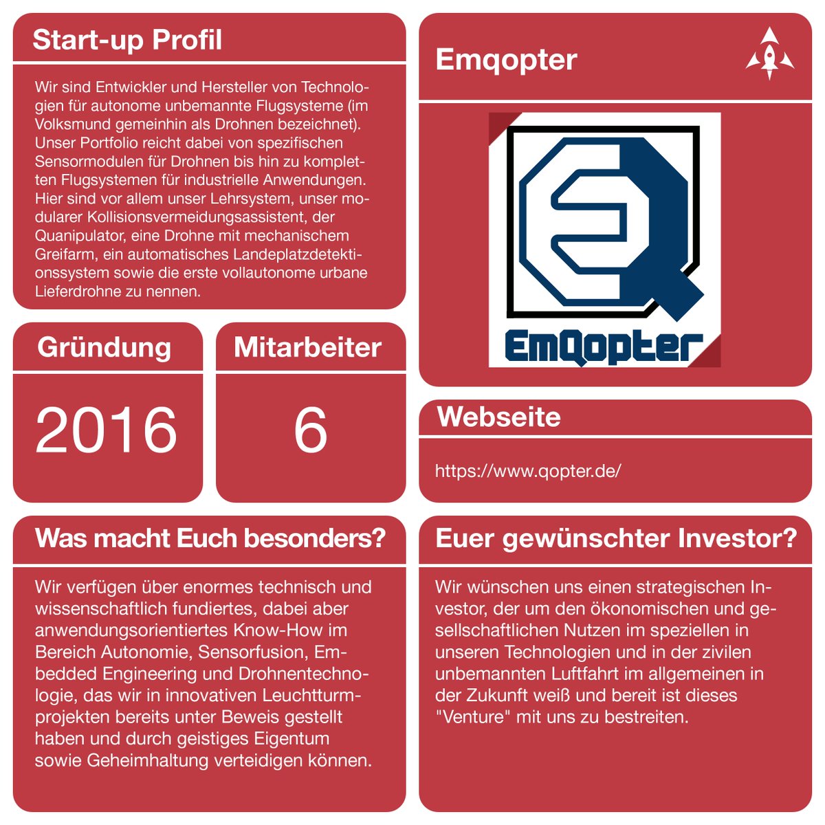 HOLM_Ffm's tweet photo. Die Emqopter GmbH wird auch beim Start-up-Pitch von PS-Team dabei sein!
#emqopter #psteam #logmob18 #holmffm #startuppitch #logistik #mobilität https://t.co/tVPyqSG1Ji