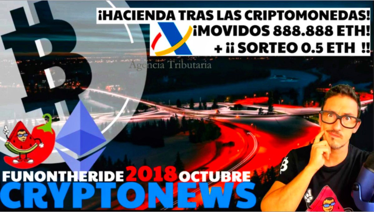 funontheride's tweet photo. 📢 ¡HACIENDA TRAS LAS CRIPTOMONEDAS! ¡888.888 ETH MOVIDOS! /CRYPTONEWS 2018 Octubre/22: https://t.co/fhCOa1CaNo #bitcoin #btc #crypto #FunOntheRide  #cryptomonedas #sorteo #ethereum #ETH https://t.co/9bEz28u3Fd