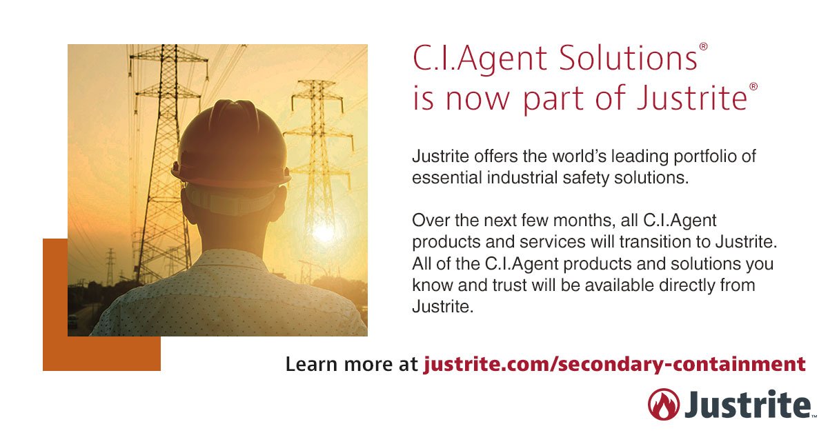 CI_Agent's tweet image. C.I.Agent Solutions is now part of @JustriteMfgCo. We'll be transitioning all our products and services to Justrite over the next few months, but we'll still deliver the best #transformer oil protection available. Find out more: ow.ly/d2mn30mjCww #SPCC #oil