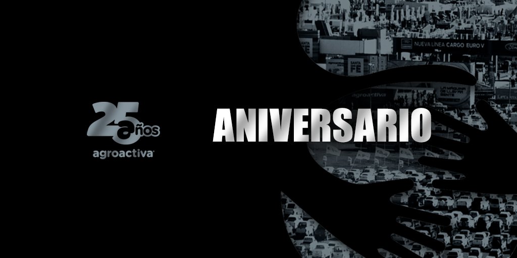¡Se viene el aniversario más grande de latinoamérica! En #AgroActiva2019 vamos a contar con 2.500.000m2 para celebrar nuestros #25AñosAA.

#AgroActiva2019. La muestra que vos armás. La muestra que vos amás.