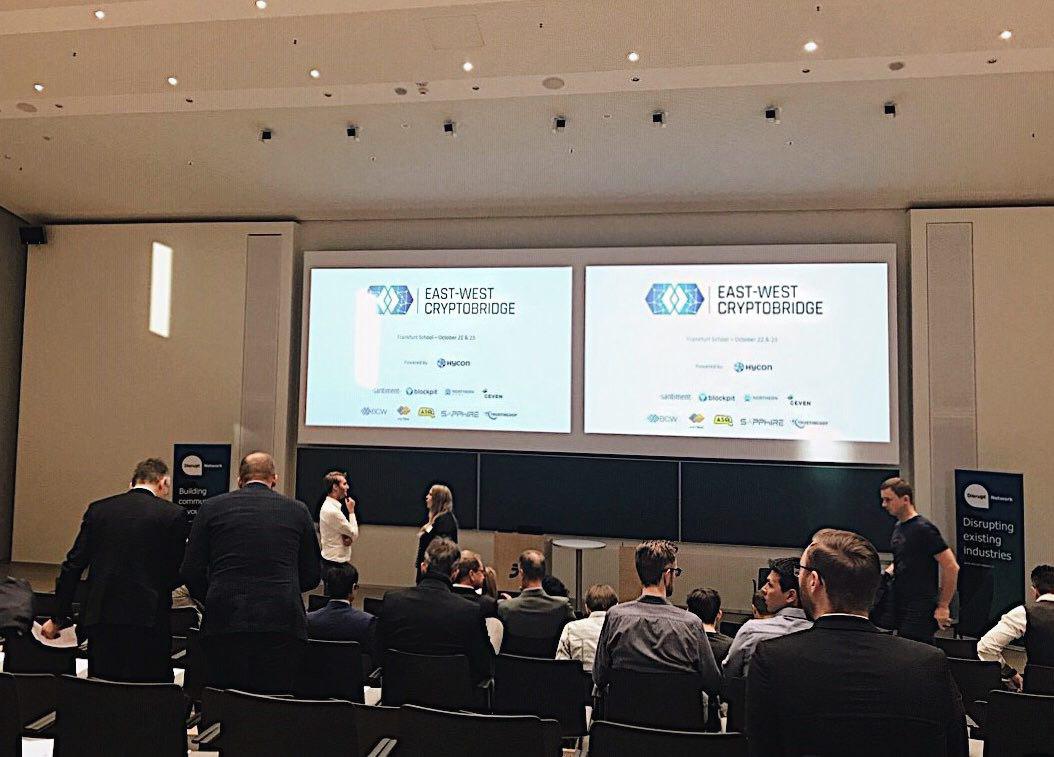 DataArtUK's tweet photo. Let's talk #blockchain! We are at #EWCC18 and ready to discuss the most promising technological trends. #crypto #GermanBlockchainWeek #Frankfurt https://t.co/dKWIIZHEjv