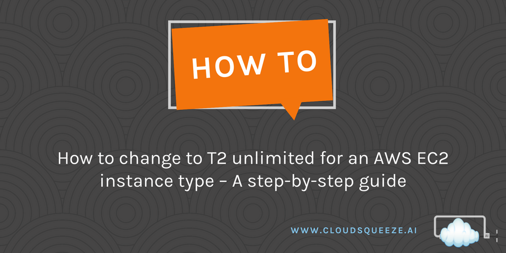 cloudsqueeze's tweet photo. How to change to T2 unlimited for an AWS EC2 instance type -  https://t.co/4uhZkfv2KI
#AI  #awscloud #amazonwebservices #cloudmonitoring #b2b #DevOps #EC2 #CTO #serverless #EBS #RDS #S3 #DevOpsTools #businessintelligence #virtualization #T3 https://t.co/SUuiadhUpg