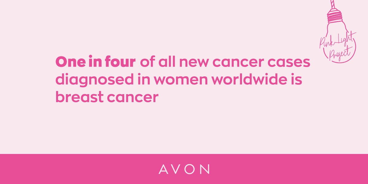 avonworldwide's tweet image. New figures from @IARCWHO show that almost one in four (24.2%) of all new cancer cases diagnosed in women worldwide are breast cancer. The #PinkLightProject in partnership with @CR_UK aims to educate 100 million women on the risks and signs. #BreastCancerAwareness