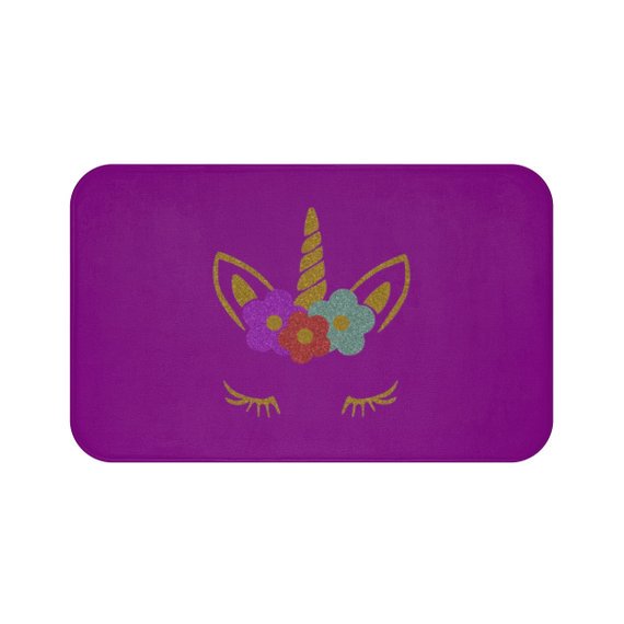 AndLmfao's tweet photo. Purple Glitter Style Unicorn Bath Mat, deco, #housewares #bathroom @EtsyMktgTool https://t.co/kDTxQ53lSa #unicornbirthday #popularunicorn https://t.co/AuRWut7g71