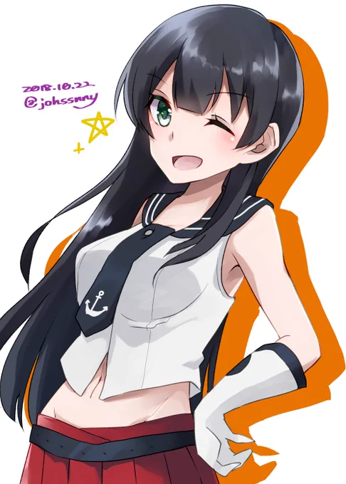 阿賀野!
#艦これ版深夜の真剣お絵描き60分一本勝負
#艦これ版真剣お絵描き60分一本勝負_20181022
きらりーん☆ 