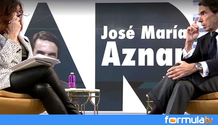 FormulaTV's tweet photo. José María Aznar en #AznarAR: 'Santiago Abascal (VOX) es un chico lleno de cualidades' https://t.co/OdBb8hxIi7 https://t.co/fwqu1DjnIF