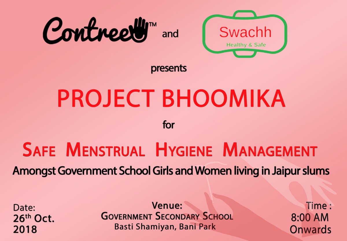 letuscontree's tweet photo. Come join us.
Date : 26th Oct 2018 (Friday)
Time : 8:00 AM
Venue : Government Secondary School, Shamiyan Basti, Bani Park.
Location on Google maps: https://t.co/xSM4JBFFwH
#WomanForWomen #Womanempowerment #NoShame #Self4Society #HereForHer #Menstruation #Periods #WomenHealth https://t.co/q8McipZioF