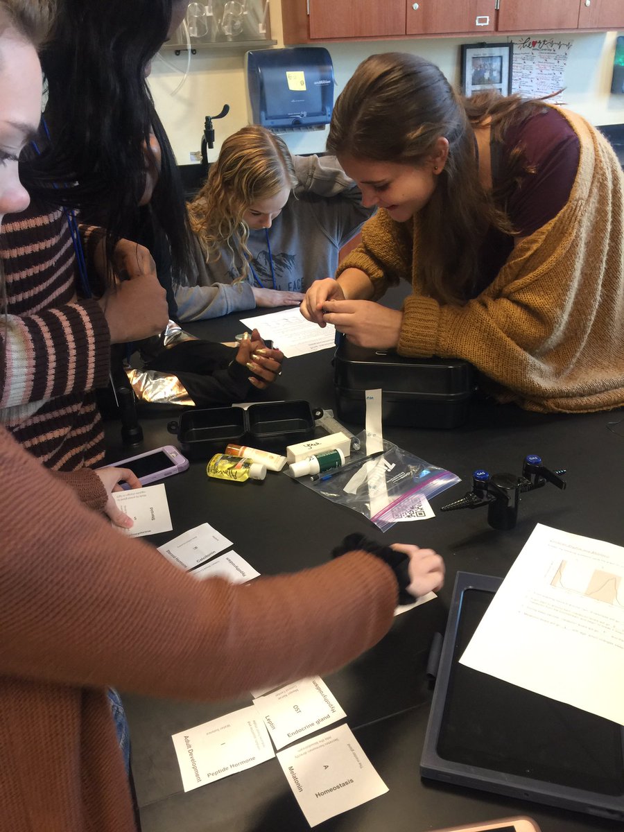 ahsprincipal's tweet photo. Who said science wasn’t fun? Breakout EDU is happening now! A&P is where it is at today! #celebrateauburn #ahstigerpride https://t.co/IZuB1xUyjL