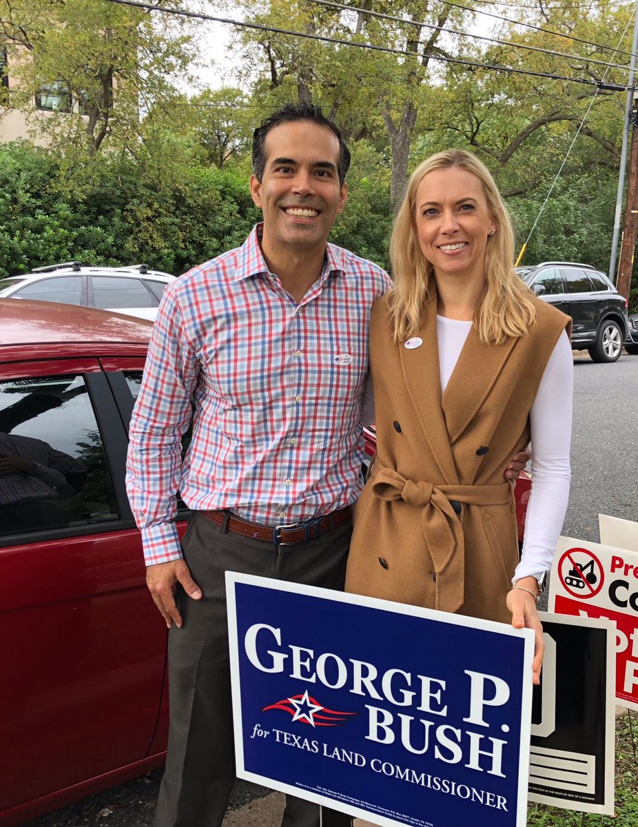AmandaLeighBush's tweet photo. Proud to vote for my amazing husband @georgepbush this morning. #VoteEarly https://t.co/2aCOyu6vpN