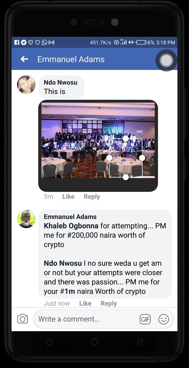 TweetsbyAdams's tweet photo. Spot me and win contest ended... Winners got #1.2million naira worth of Crypto #ABAR18 #AbujaBlockchainAndAtificialIntelligenceRoundTableConference #EmmanuelAdams #AceBoss #CryptoBoss #AfricanCryptoEmperor https://t.co/P7X3wHxO8B
