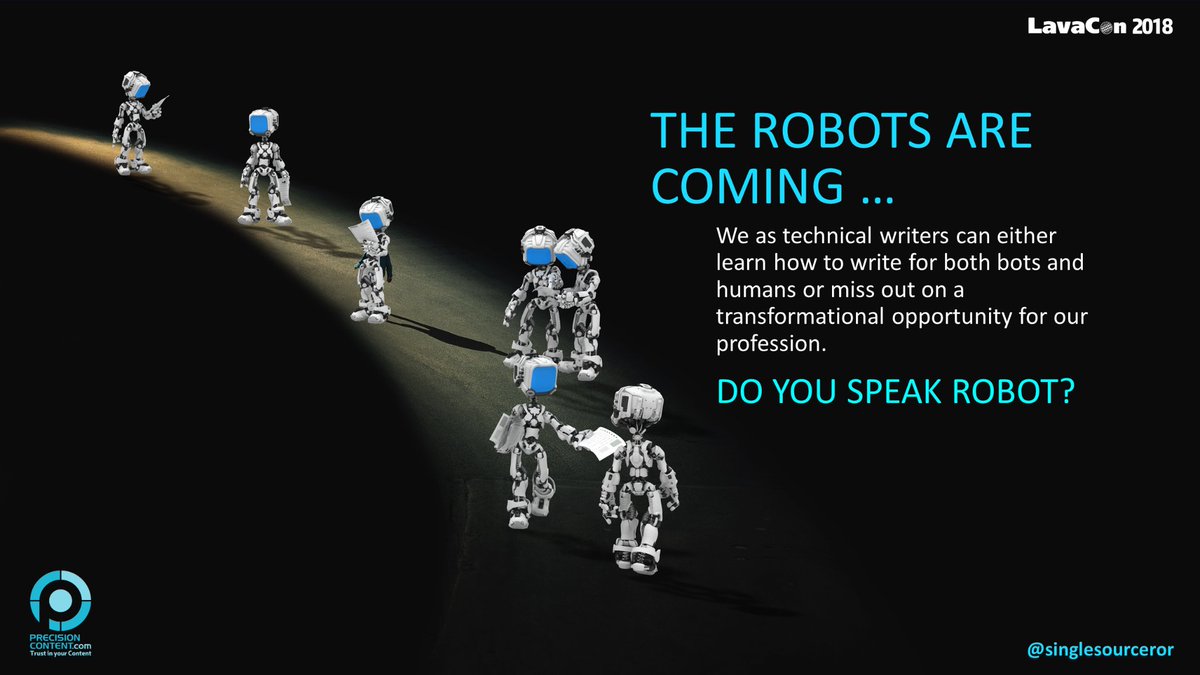 @LavaCon The robots are coming. Do you speak robot? #LavaCon18 #lavacon