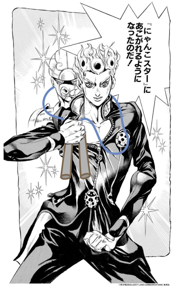 ハトダンナ Paz 雑コラ練習 にゃんこスターにあこがれるようになったのだ ジョジョ ジョルノ にゃんこスター