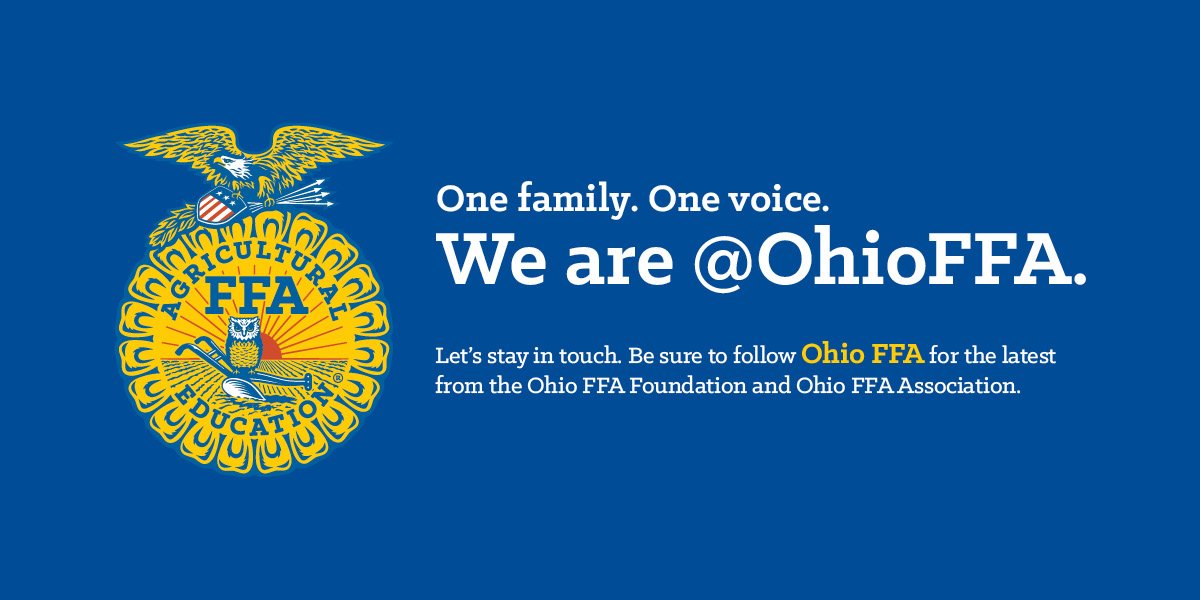 Let's stay in touch! Hop on over to <a href="/OhioFFA/">Ohio FFA</a> to get the latest news from the Ohio FFA Foundation and Ohio FFA Association in one place.