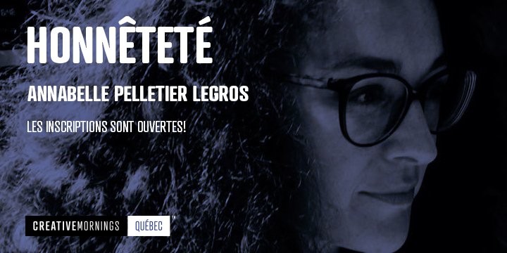 Les inscriptions pour la conférence de ce vendredi (26 octobre) sont ouvertes!
Notre conférencière 𝗔𝗻𝗻𝗮𝗯𝗲𝗹𝗹𝗲 𝗣𝗲𝗹𝗹𝗲𝘁𝗶𝗲𝗿 𝗟𝗲𝗴𝗿𝗼𝘀 vous attendra dès 𝟴𝗵 au 𝗣𝗮𝘁𝗿𝗼 𝗥𝗼𝗰-𝗔𝗺𝗮𝗱𝗼𝘂𝗿 : bit.ly/2AnTBrV 
#CMHonesty #CMQC