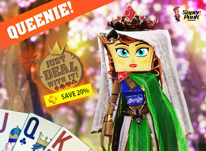 JDWIGame's tweet image. Queen of hearts, indeed! 😍

We’re 20% off on the PlayStation store... order now before the 14th of November! 

store.playstation.com/en-gb/product/…

#JDWI #JustDealWithIt #FamilyFun #Queen #QueenOfHearts #CardGames #PlayStationStore #IndieGameDev #IndieDev
