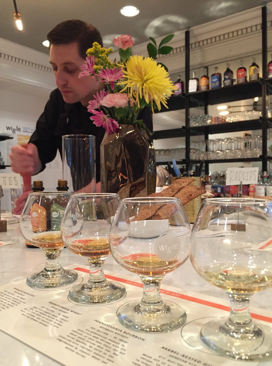 WigleWhiskey's tweet photo. Join us tonight at the Bottle Shop &amp; Tasting Room Downtown for a cocktail class at 6 PM! Tonight's cocktail is a Russian Caravan! Your $30 ticket includes a Wigle Whiskey flight, a guided Russian Caravan cocktail session, and light snacks. https://t.co/Cm6d2h4eoq https://t.co/kOoK8zklaU