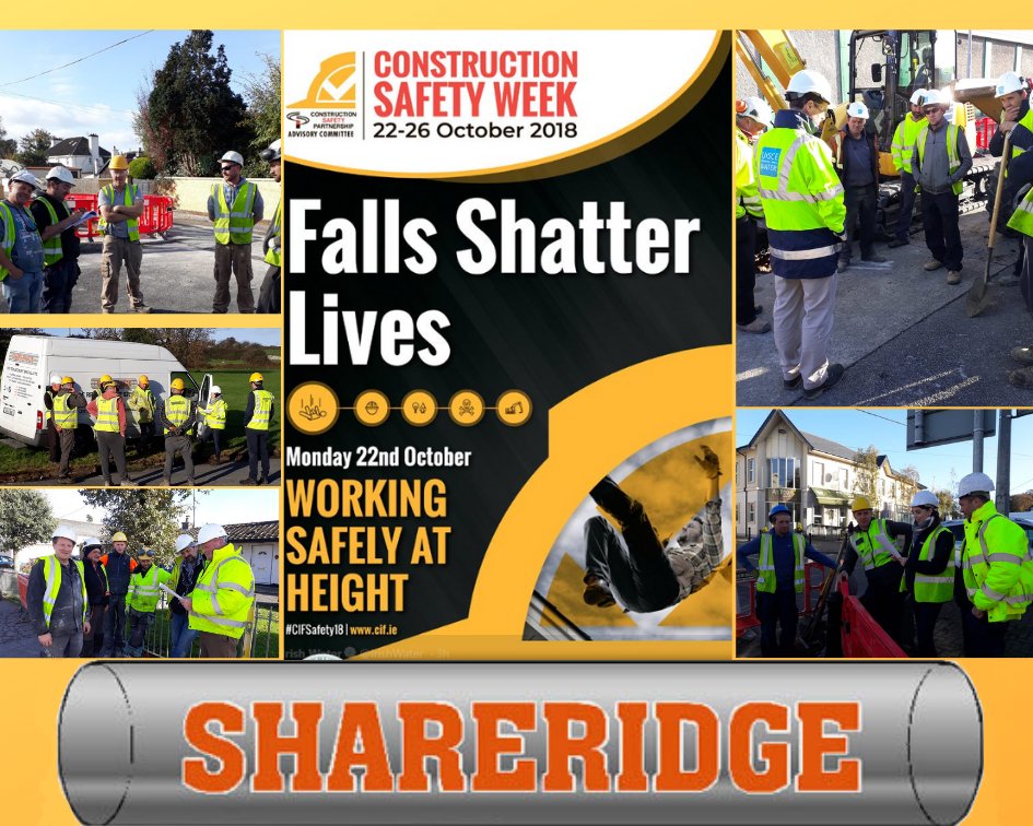 shareridge's tweet photo. Day One of Construction Safety Week is themed #WorkingSafelyAtHeight. Toolbox talks were completed across all of our sites, reinforcing the importance of safe working at height. #CIFSafety18 #FallsShatterLives https://t.co/i52yPdWydq