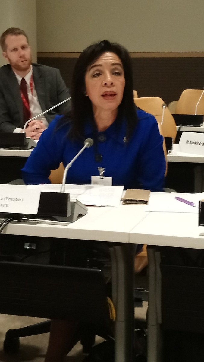 IFJGlobal's tweet photo. Nydia Piedra Aguire of FENAPE Ecuador @FenapeFip joins #ifj calls for support for action against #impunity - and in support of a UN Convention on protection of journalists. @IFEX @FIP_AL https://t.co/QDrIzc5o8S