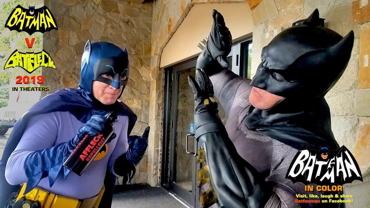 batfanman66's tweet photo. Bat-tle of the Bats! :)

Visit, like, laugh &amp; share Batfanman on Facebook: https://t.co/wNlqCdxjhI

#Batman @therealadamwest  @BenAffleck @GentleGiantsRsQ @julienewmarreal @LeeMeriwether https://t.co/NxT4ASSYQJ